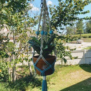 Macrame, Boho,  dip dye Plant Hanger .